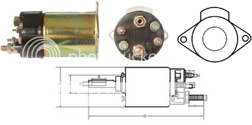 STARTER MOTOR SOLENOID 12V DELCO REMY FORD HYSTER 10M 20MT 25MT 27MT