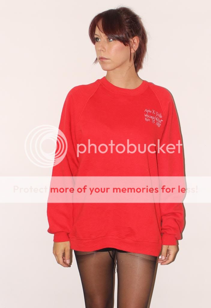 red friday the 13th printed oversize sweater slouch jumper size